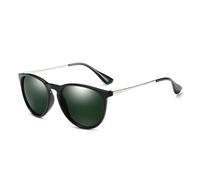 KTUCN Lunettes de soleil polarisées œil de chat classiques pour femmes, verres miroir vintage, UV400, C4, noir G15, BH01