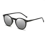 KTUCN Lunettes de soleil polarisées pour femmes et hommes, style rétro classique, noires, pour dames, mode conduite, noir, argent, P
