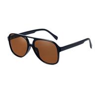 KTUCN Lunettes de soleil polarisées tendance pour femmes et hommes, surdimensionnées, rétro, antireflet, pour la conduite, UV400, C8Brown, O