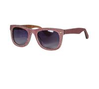 KTUCN Lunettes de soleil polarisées unisexes en acétate, tissu denim mélangé, tendance, assorties aux jeans, C3, HFA, 001