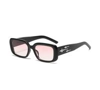 KTUCN Lunettes de soleil pour femmes, œil de chat, tendance, colorées, effet miroir, style punk, sport, noir dégradé, rose, C
