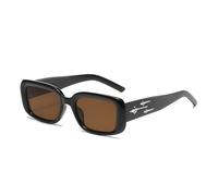 KTUCN Lunettes de soleil pour femmes, œil de chat, tendance, colorées, effet miroir, style punk, sport, noir, marron, C
