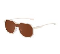 KTUCN Lunettes de soleil punk en métal pour hommes, verres monoblocs populaires, pare-soleil miroir pour femmes, dégradé de couleurs, protection UV400, C2Tea, BH01