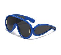 KTUCN Lunettes de soleil punk unisexes Y2K hip-hop, monture miroir, protecti