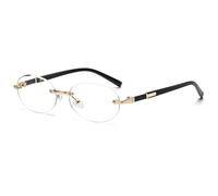 KTUCN Lunettes de soleil rectangulaires sans monture UV400, style années 2000, pour femmes et hommes, 15, 135 mm