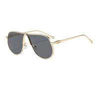 KTUCN Lunettes de soleil rétro en métal pour homme, style décontracté, idéales pour les vacances et les activités de plein air, C1 noir