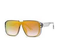 KTUCN Lunettes de soleil rétro monobloc, style miroir, protection UV400, pour homme et femme, taille 05,