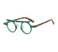 KTUCN Lunettes de soleil rondes tendance style punk pour hommes et femmes, petites lunettes rétro à verres dégradés, couleur vintage, UV400, transparentes, style hip-hop, 9, BH01