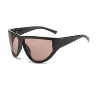 KTUCN Lunettes de soleil sport Y2K pour femmes, surdimensionnées, style punk, tendance, style hip-hop, UV400, thé noir, 12 cm