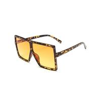 KTUCN Lunettes de soleil surdimensionnées tendance rétro dégradées à grande monture pour femmes, verres transparents, une piè