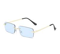 KTUCN Lunettes de soleil unisexes à monture métallique, sans monture, pour soirées en plein air sur la plage, HD4, BH01