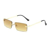 KTUCN Lunettes de soleil unisexes à monture métallique, sans monture, pour soirées en plein air sur la plage, HD5, BH01