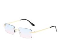 KTUCN Lunettes de soleil unisexes à monture métallique, tendance, sans monture, pour soirées en plein air sur la plage, HD2, BH01