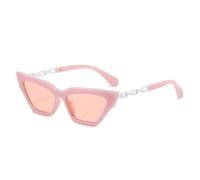 KTUCN Lunettes de soleil vintage œil de chat pour femmes, style chaîne, verres tendance, UV400, 5, BH01