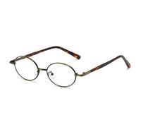 KTUCN Lunettes de vue ovales rétro pour hommes et femmes, monture métallique, verres anti-lumière bleue, pour ordinateur, La Si, C