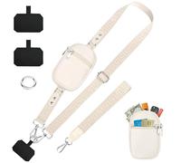 KTUEOV Cordon Telephone Portable, Universelle Dragonne Telephone avec Poche Laniere Telephone Portable Réglable Bandouliere de Téléphone avec Brassard Tour de Cou Smartphone