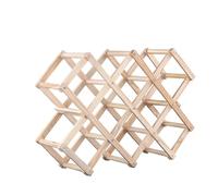 KTUXZCI Casier à vin robuste en bois, casier à vin européen pliable | unique pour présenter élégamment plus de bouteilles. Charme naturel et sacré, idéal pour une table. Belle et
