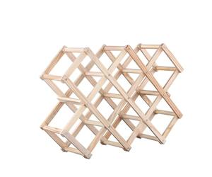 KTUXZCI Casier à vin robuste en bois, casier à vin européen pliable | unique pour présenter élégamment plus de bouteilles. Charme naturel et sacré, idéal pour une table. Belle et