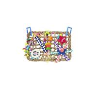 KTUXZCI Jouets colorés en rotin pour Oiseaux, favorisant l'interaction Joyeuse Entre Les calopsittes et Les perruches. Jouet Mural pour Oiseaux de Recherche de Nourriture. Tapis