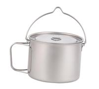 KTUXZCI Mug en Titane pour l'extérieur : Polyvalent et léger, Indispensable pour Boire Lors de randonnées, de Camping de Pique-niques en Famille au Parc. Casserole Titane