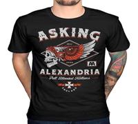 KTVB0A ERSAN Asking Alexandria Full Blooded Helion T-Shirt Afterlife Reckless Album(XX-Large)