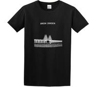 KTVB0A ERSAN Men's Oresund The Bridge Bron Broen Scandi Noir Tastic The Killing Cult TV O Neck T Shirt(Small)