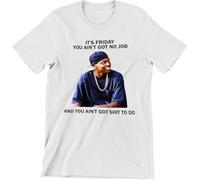 KTVB0A Friday Movie It's Friday You Ain't Got No Job and You Ain't Got Shit to Do T-Shirt(Large)