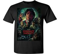 KTVB0A Fright Night 80s Horror Movie Poster Custom Mens Black T Shirt Black(XX-Large)