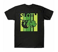 KTVB0A Gift Men's Women T-Shirt Men's Short Sleeve St Lucky Patrick Sloth s White Yellow Black Red Mens Women T Shirt 100% Cotton Irish Day Funny(Small)