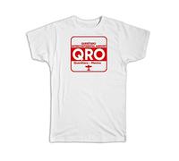 KTVB0A Gift T-Shirt Mexico Querétaro Airport QRO Travel Airline Pilot White(Medium)
