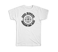 KTVB0A Gift White Yellow Black Red Mens Women T Shirt 100% Cotton Good Morning I See The Assassins Have Failed Joke Funny White(Medium)
