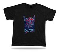 KTVB0A Girl Angel of Death Monster Skeleton Skull White Yellow Black Red Mens Women T Shirt 100% Cotton Idea Unisex Apparel(Small)