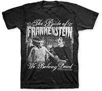 KTVB0A HAOSHI Universal Monsters T-Shirt We Belong Dead Bride Frankenstein Black Black(Medium)