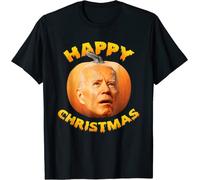KTVB0A Happy Christmas Anti-Joe Biden Funny Halloween 2021 Pumpkin T-Shirt(X-Large)