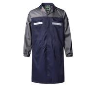 KTWOLEN Blouse Bleu de Travail Homme Blouse de Laboratoire Artisan Bricolage Réfléchissants Veste de Travail Laboratoire Scientifique Cosplay Blouse de Travail, Gris, XXL