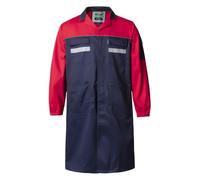 KTWOLEN Blouse Bleu de Travail Homme Blouse de Laboratoire Artisan Bricolage Réfléchissants Veste de Travail Laboratoire Scientifique Cosplay Blouse de Travail, Rouge, XXL