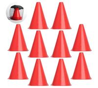 ktxaby 10Pcs Cônes de Signalisation Rouges 18 cm Cônes d’Entraînement Football Plots de Marquage Sportifs en Plastique Cônes de Circulation pour Entraînement Fitness Jeux École Terrain Exercice