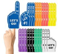 ktxaby Lot de 24 mini doigts en mousse - 13 cm - 8 couleurs - Pour événements sportifs, football, basket-ball, baseball, fêtes, stade - Article de fan
