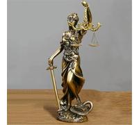 KTYDRY Statue de déesse de la justice - Design antique grec/romain pour bureau, bibliothèque, table ou décoration de jardin - Sculpture d'ange artisanale (9,4 x 5,1 x 8,9 cm)
