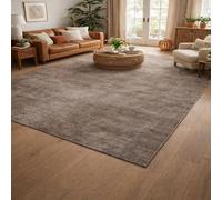 KTYUTJDH Tapis,Abstrait Moderne, Brun, Square 200 x 200 cm, Grand Tapis Moderne pour Meuble Bureau, Salle de séjour et Chambre,