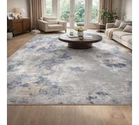 KTYUTJDH Tapis,Abstrait Moderne Gris, Bleu, Blanc, Beige, Gris, Rectangular 140 x 160 cm,Tapis de Zone Salon Décoratif Contemporain Design Moderne Poils Ras,