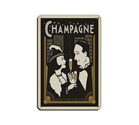 KTYWZ Affiche vintage de vin, panneau en métal, signe de champagne, pub, club, café, bar, décoration murale, affiche rétro, 20 x 30 cm