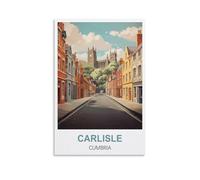 KTYWZ Plaque d'art en métal vintage Carlisle Cumbria, décoration murale rétro, peinture sur fer pour salle de bain, cuisine, pub, jardin, café 30 x 40 cm