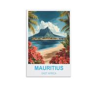 KTYWZ Plaque décorative en métal style vintage Île Maurice, Afrique de l'Est, pour la maison, la cuisine, le bar, le café, le club ou le verger. 15 x 30 cm.