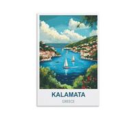 KTYWZ Plaque décorative vintage en métal Kalamata Grèce, style rétro, peinture sur fer pour salle de bain, cuisine, pub, jardin, café, 15 x 30 cm