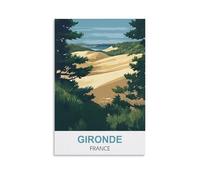 KTYWZ Plaque en étain vintage Gironde France drôle plaque en métal vintage art mural pour cuisine jardin salle de bain ferme maison café décor plaque en étain 15x30CM