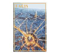 KTYWZ Plaque en étain vintage Paris France Tour Eiffel drôle en métal plaque murale vintage art pour cuisine jardin salle de bain ferme maison café décoration plaque en étain 30x40cm