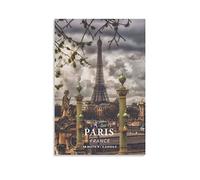 KTYWZ Plaque en métal, affiche Tour Eiffel, Paris, France, rétro, homme, caverne, bar, pub, hangar, cadeau fantaisie, plaque murale en aluminium, 20 x 30 cm