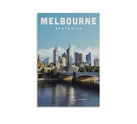 KTYWZ Plaque en métal décorative représentant un lac de Melbourne, en Australie. Plaque murale rétro en métal à suspendre pour bar, pub, restaurant ou décoration d'intérieur. 15 x 30 cm.