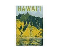 KTYWZ Plaque en métal Hawaii The Garden Isle, décoration rétro, art, maison, cuisine, bar, café, club, grotte, décoration murale, vintage, voyage, 30 x 40 cm